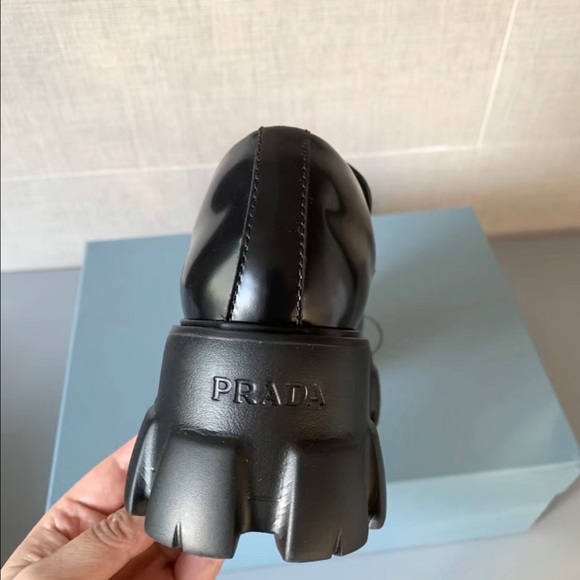 Prada Women's Black Chunky Loafers - Picture 7 of 8